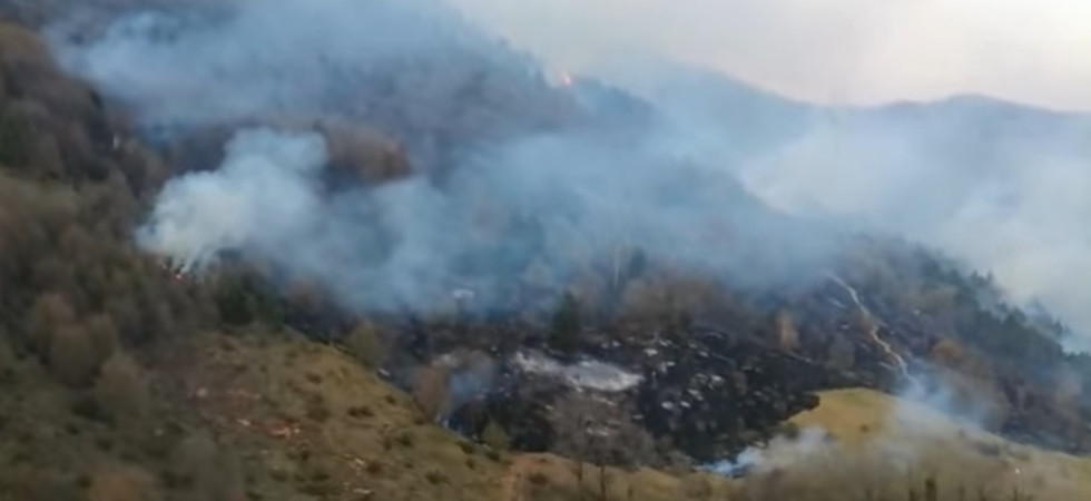 Incendio sul monte Marana, oltre 20 ettari di bosco bruciati